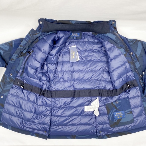 Polo Ralph Lauren Down Filled Blue Camo Field Coat - Picture 12 of 15